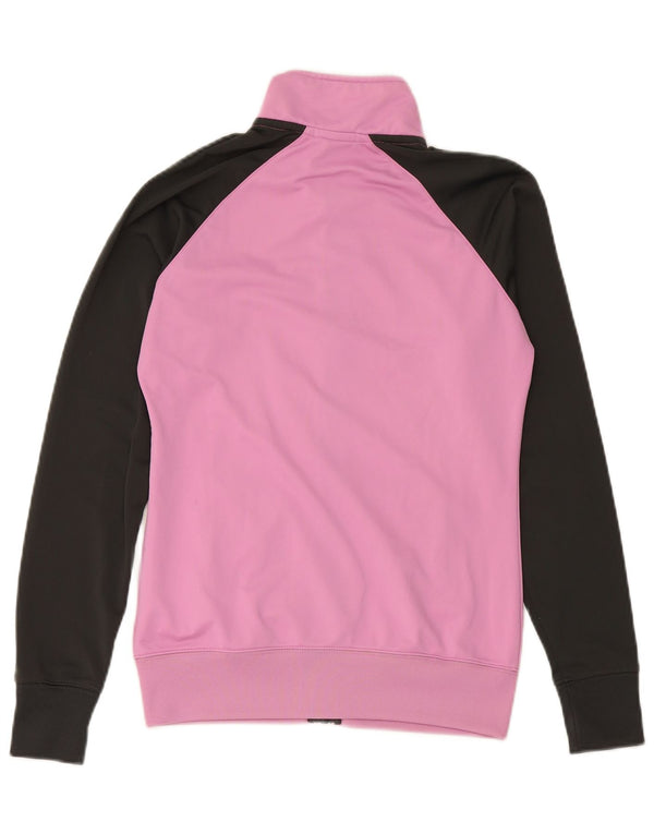 NIKE Damen-Trainingsanzug-Top-Jacke UK 10 Small Pink Colourblock Polyester