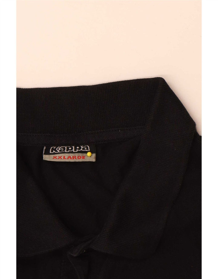 Kappa Herren Poloshirt 2XL Schwarz Baumwolle