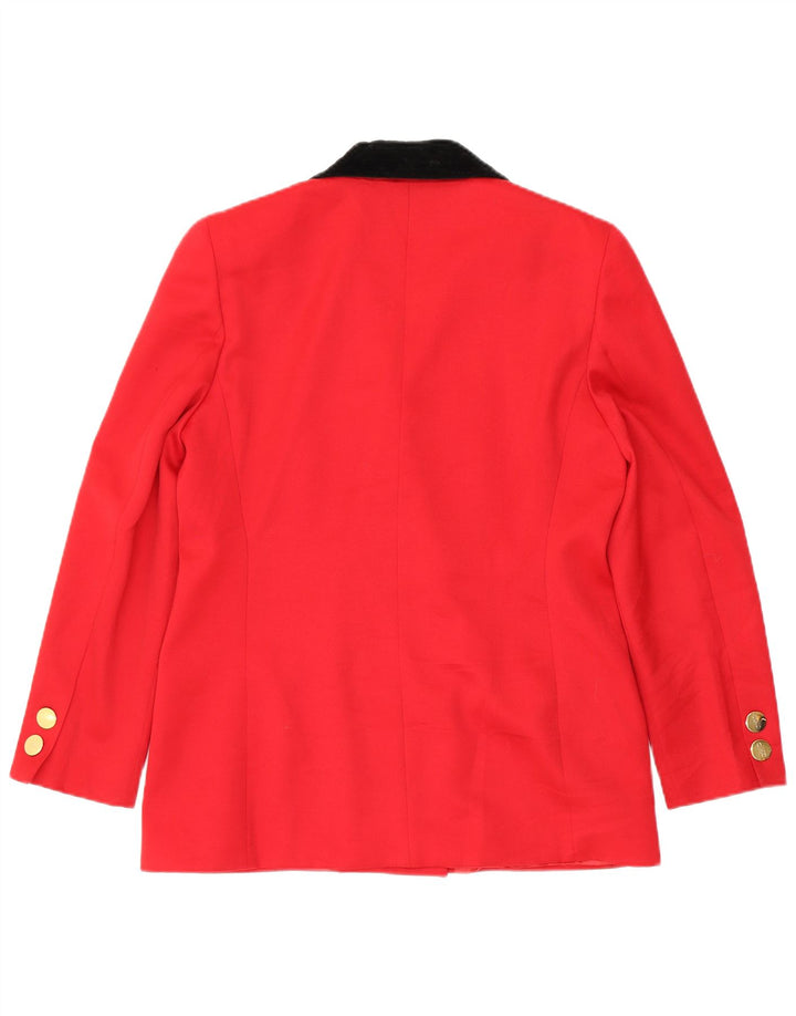 Schicke zweireihige Damen-Blazerjacke, UK 18, XL, Rot, Farbblock
