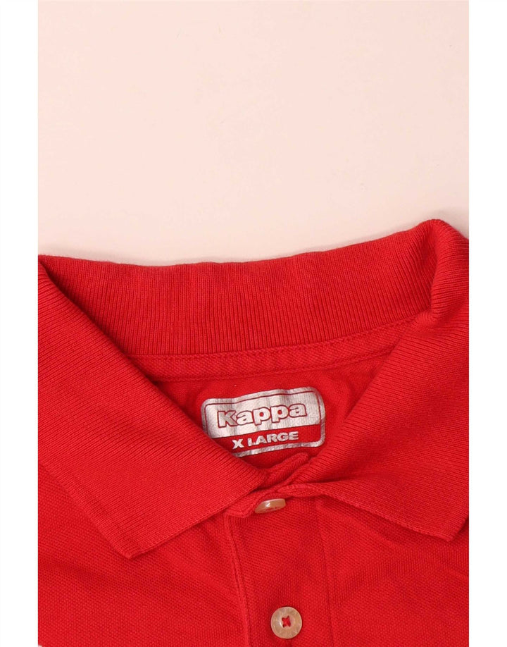 Kappa Herren Poloshirt XL Rot Baumwolle