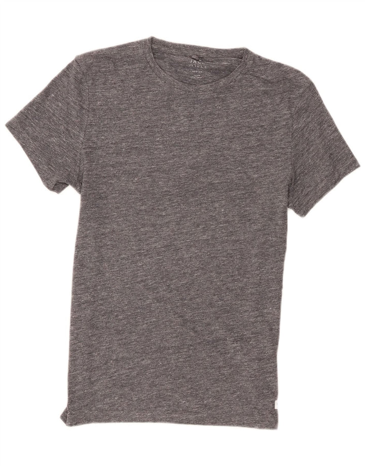 Jack Wills Herren-T-Shirt mit kurzen Ärmeln, normal, Mittelgrau meliert