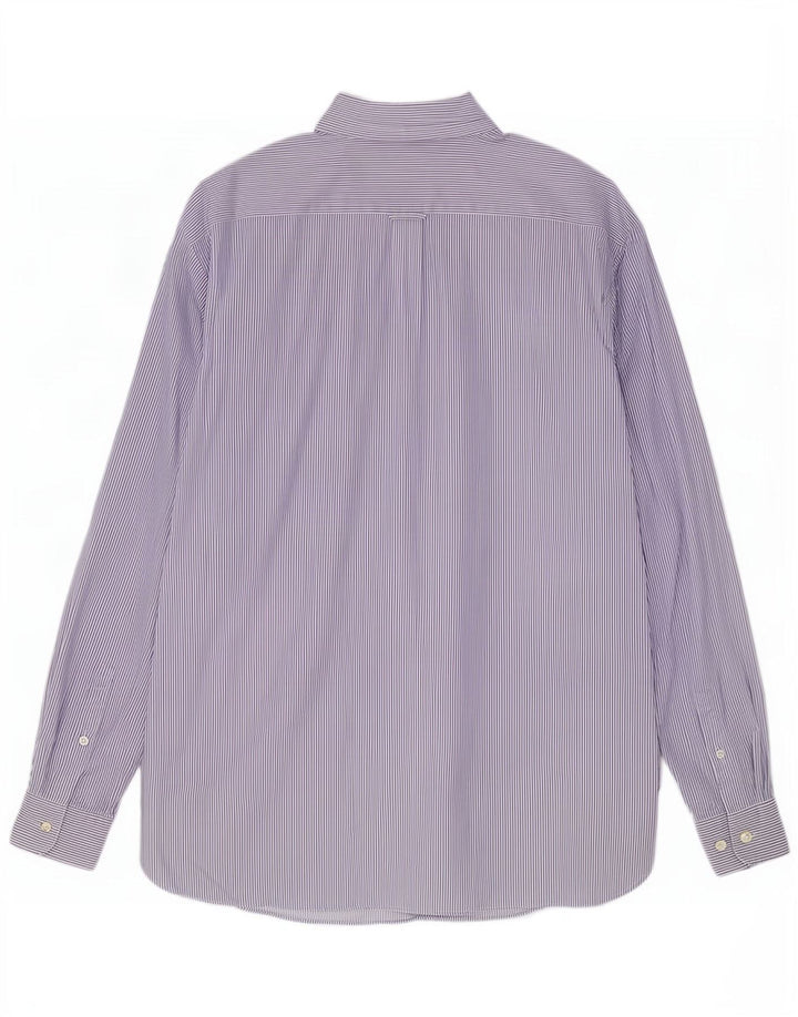 Gant Herrenhemd XL, blaue Nadelstreifen-Baumwolle