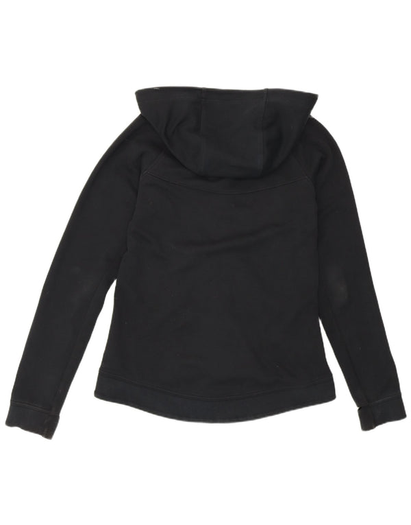 NIKE Damen-Kapuzenpullover mit Reißverschluss, UK 12, mittelschwarz, Baumwolle