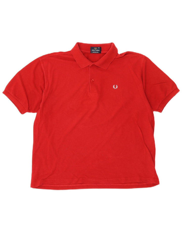 Fred Perry Herren-Poloshirt XL, rote Baumwolle