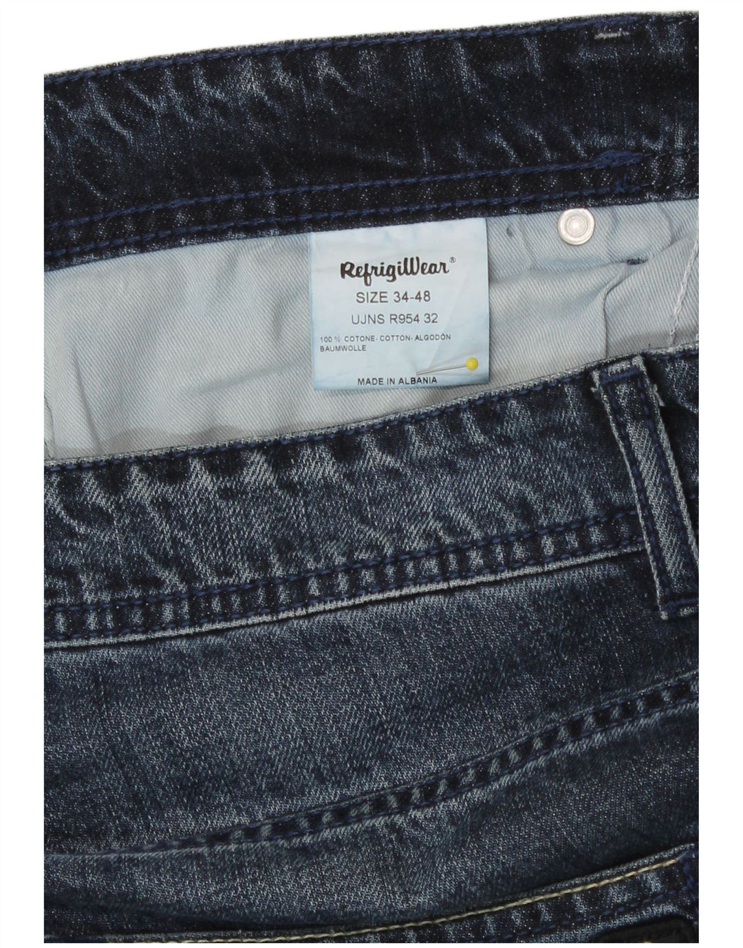 Refrigiwear Herren Slim Jeans W34 L30 Marineblau Baumwolle