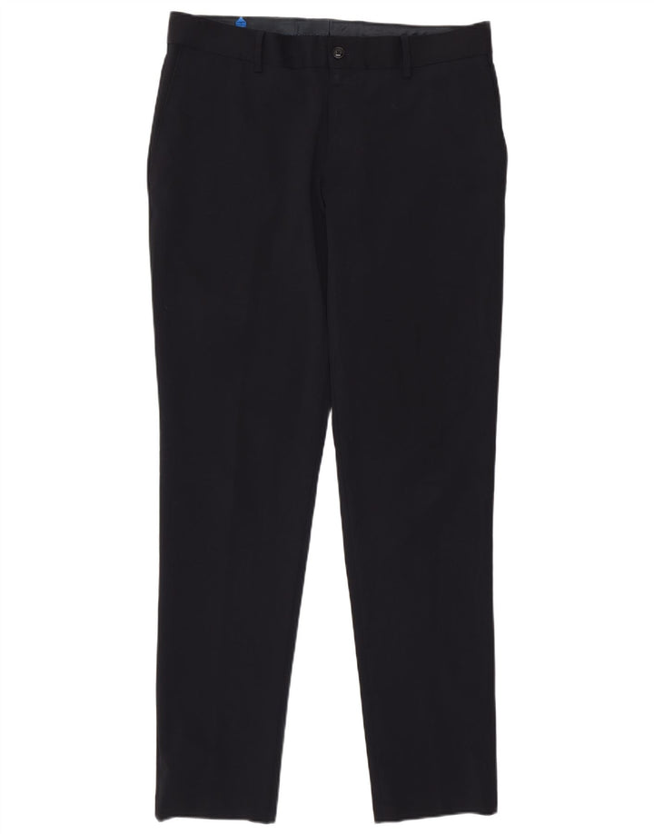 Schmale Freizeithose für Herren von Zara, EU 40, Mittel W31 L30, Marineblau, Polyester
