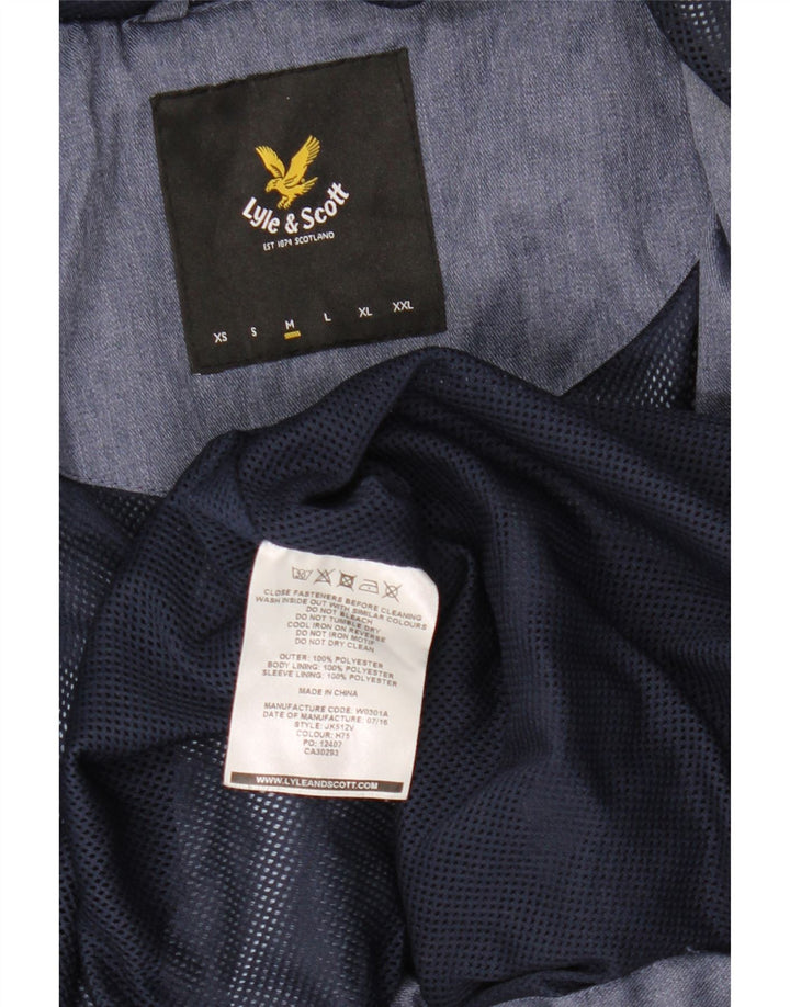 Lyle & Scott Herren-Regenjacke mit Kapuze, UK 38, Mittelblau, Polyester