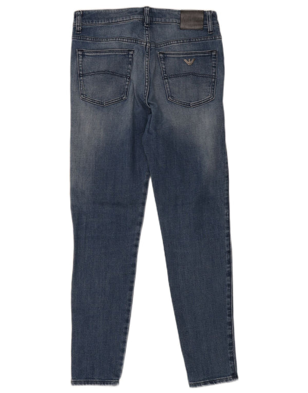 Armani Damen Mai Skinny Jeans W28 L28 Blaue Baumwolle