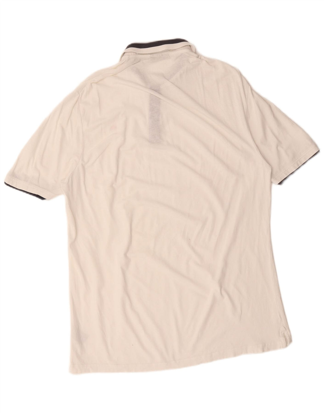 Ellesse Herren Poloshirt XL weiß gestreift aus Baumwolle