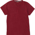 PIERRE CARDIN Damen T-Shirt Top UK 14 Medium Maroon Baumwolle