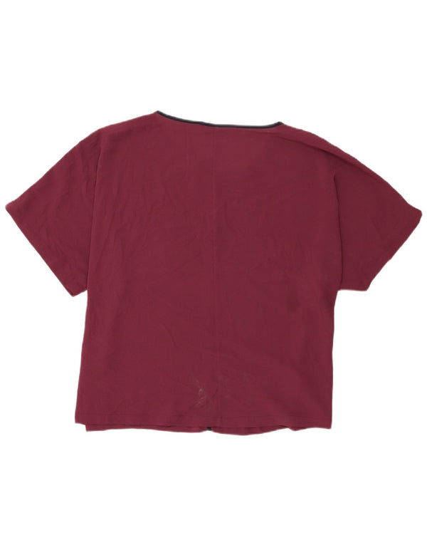 Marks & Spencer Damen-Blusenoberteil, normal, UK 20 2XL, Burgunderrot, Polyester