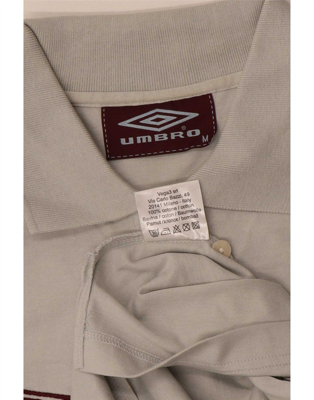 Umbro Herren-Poloshirt mit Grafik, mittelgraue Baumwolle