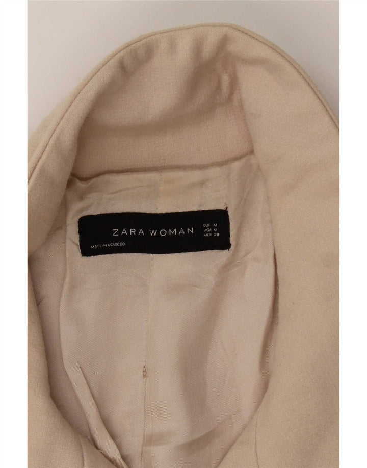 Zara Damen Mantel UK 12 Mittelbeige Wolle