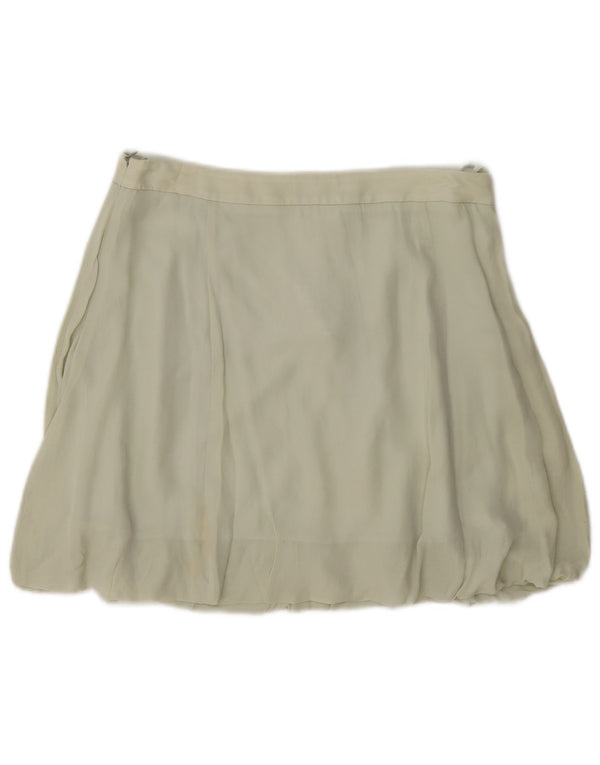 Emporio Armani Damen Mini-Blasenrock IT 40 Small W27 Grüne Seide