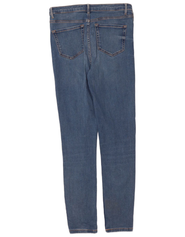 Marks & Spencer Damen Skinny Jeans UK 10 Small W27 L29 Blaue Baumwolle