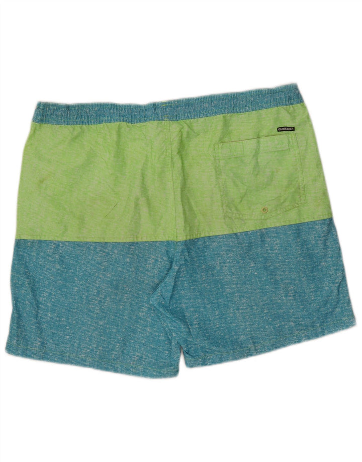 Quiksilver Herren-Badeshorts, Größe L, Grün, Farbblock