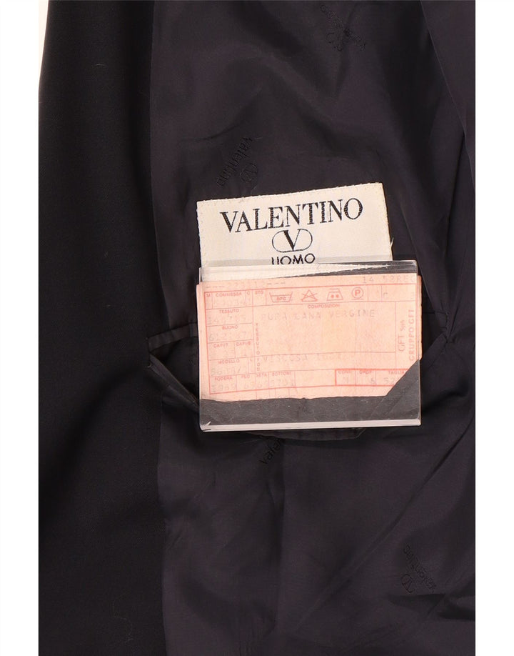 Valentino Herren 2-Knopf-Blazerjacke IT 52 XL Marineblaue Wolle