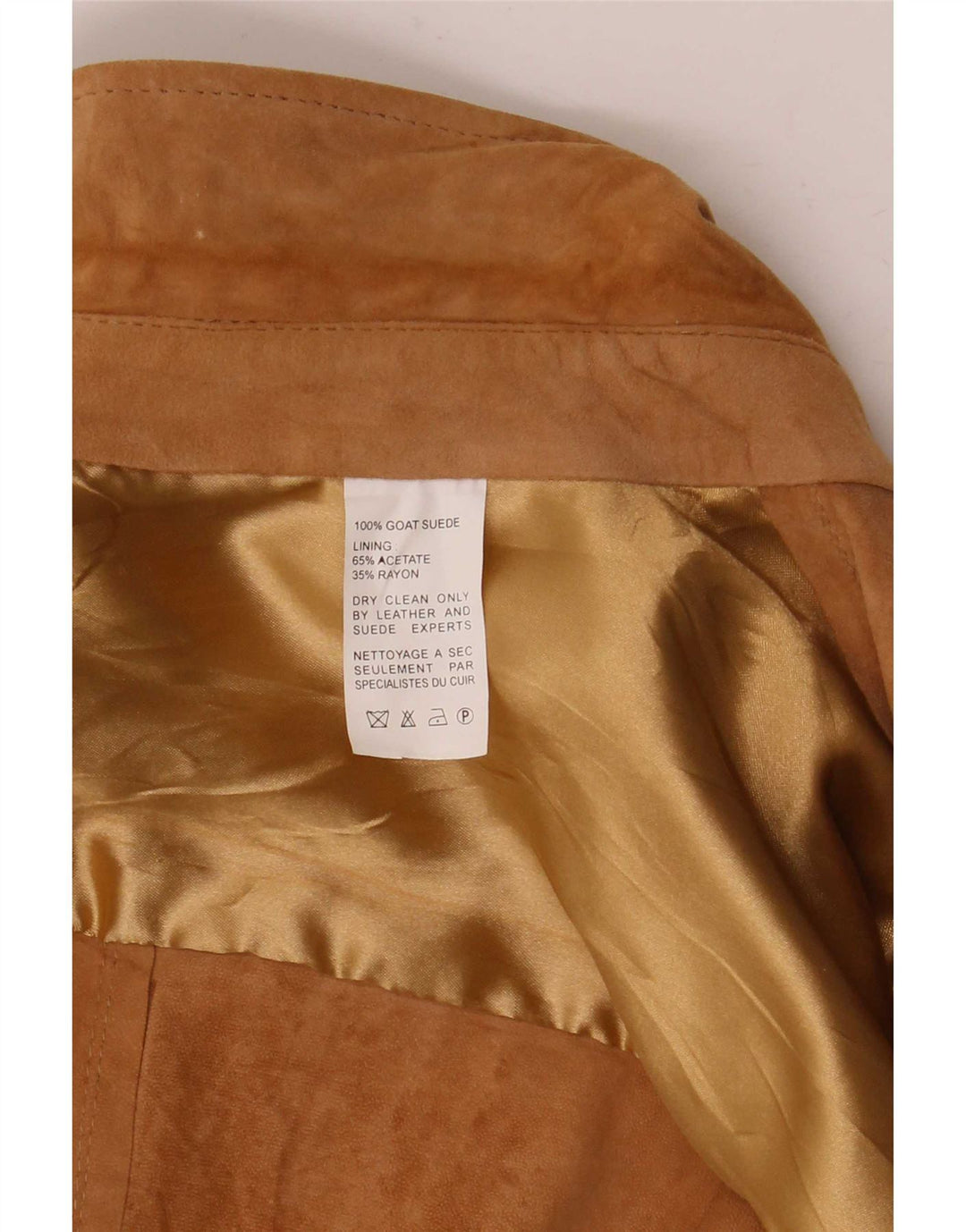 Vintage Herren Wildlederhemd Großes Beige Leder