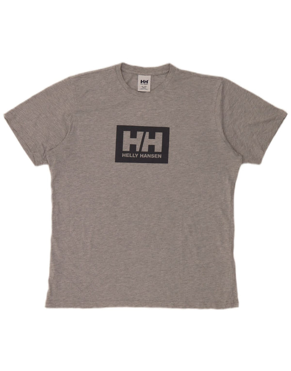 Helly Hansen Herren Grafik T-Shirt Top XL Grau Baumwolle