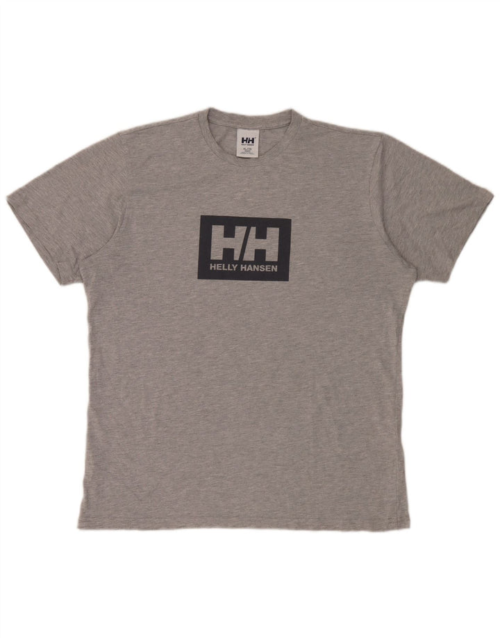 Helly Hansen Herren Grafik T-Shirt Top XL Grau Baumwolle