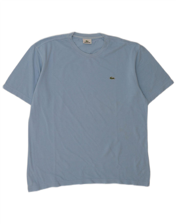 Lacoste Herren T-Shirt Top Größe 4 mittelblaue Baumwolle