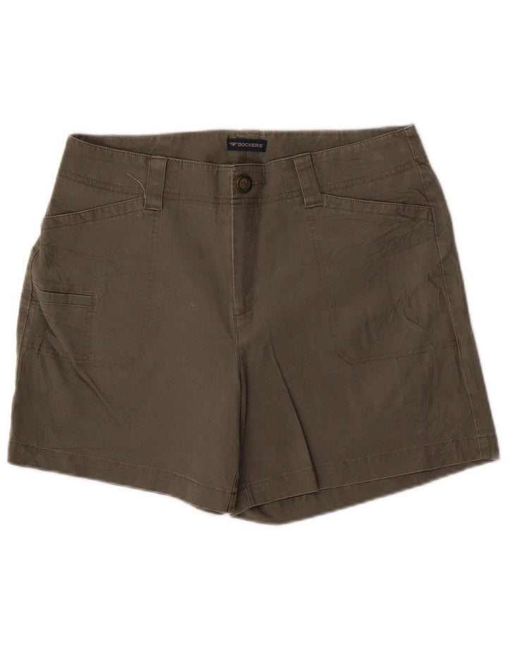 Dockers Damen Cargoshorts US 8 Medium W30 Khaki Baumwolle