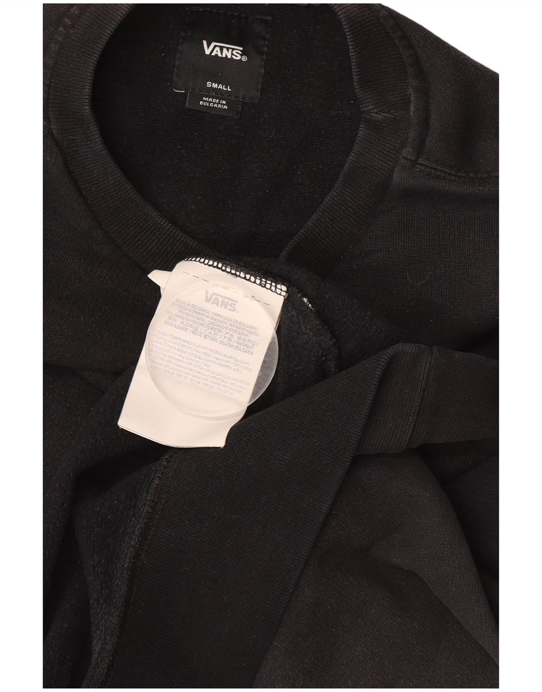 VANS Herren-Sweatshirt mit Grafik, Größe S, schwarze Baumwolle