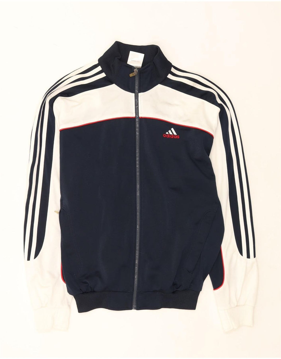 ADIDAS Herren-Trainingsanzug-Top-Jacke, UK 36/38, klein, Marineblau, Farbblock