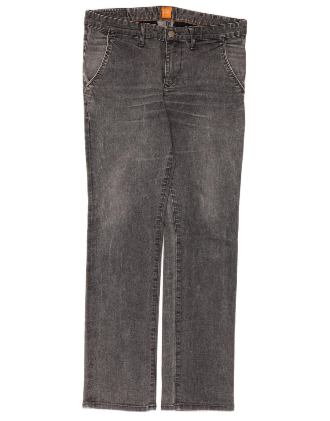 Hugo Boss Herren Straight Jeans W32 L30 Grau