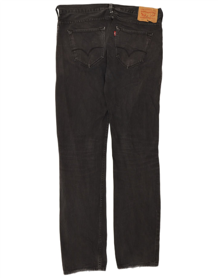 Levi's Herren 504 Straight Jeans W33 L34 Graue Baumwolle
