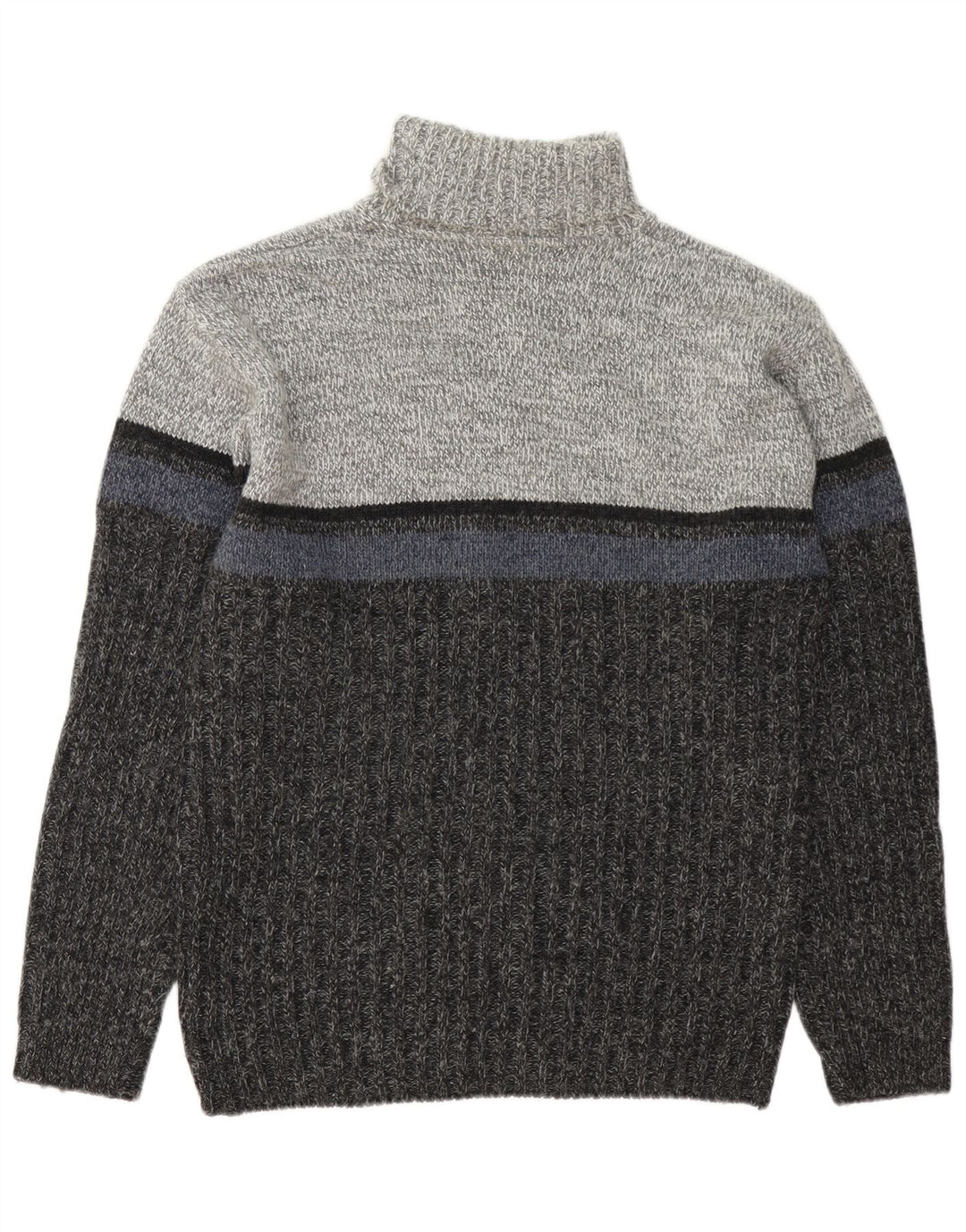 C&A Herren Canda Rollkragenpullover, Größe L, Grau, Farbblock