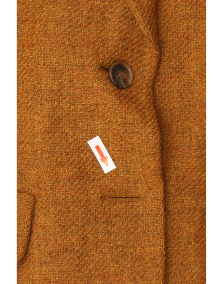 Luisa Spagnoli Damen 1-Knopf-Blazerjacke UK 14 Mittelbraun gefleckt