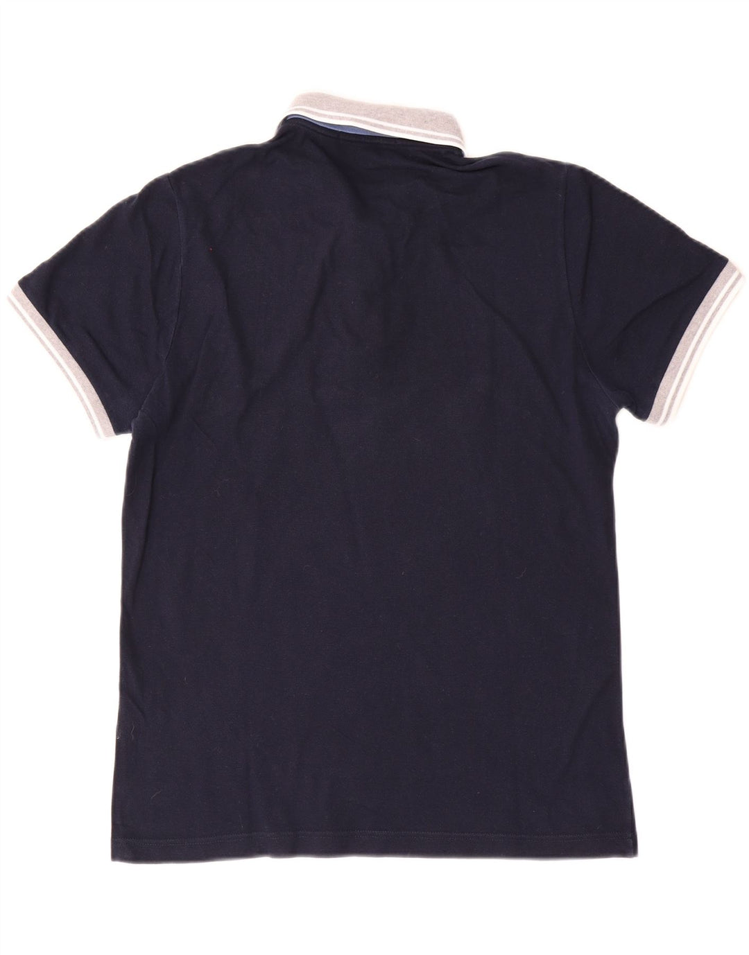 Fred Perry Herren-Poloshirt aus mittelblauer, marineblauer Colourblock-Baumwolle
