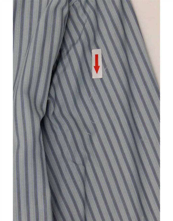 Enrico Coveri Herrenhemd, groß, blau gestreift