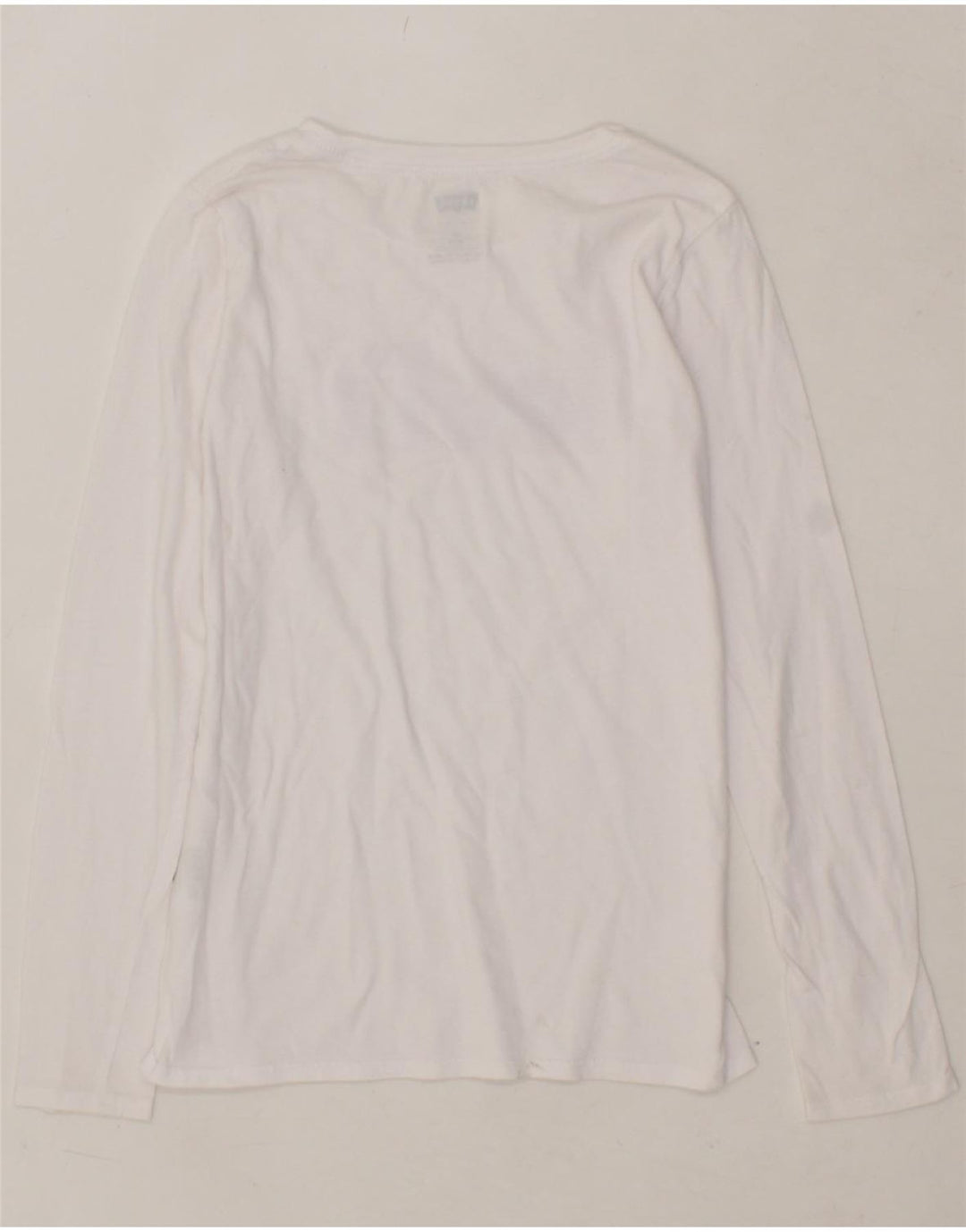 LEVI'S Girls Graphic Top Long Sleeve 11-12 Years White Vintage Levi's and Second-Hand Levi's from Messina Hembry 