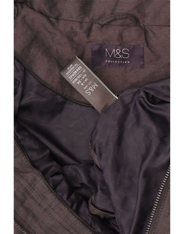 Marks & Spencer Womens Loose Fit Regenjacke UK 6 XS Marineblau Polyamid