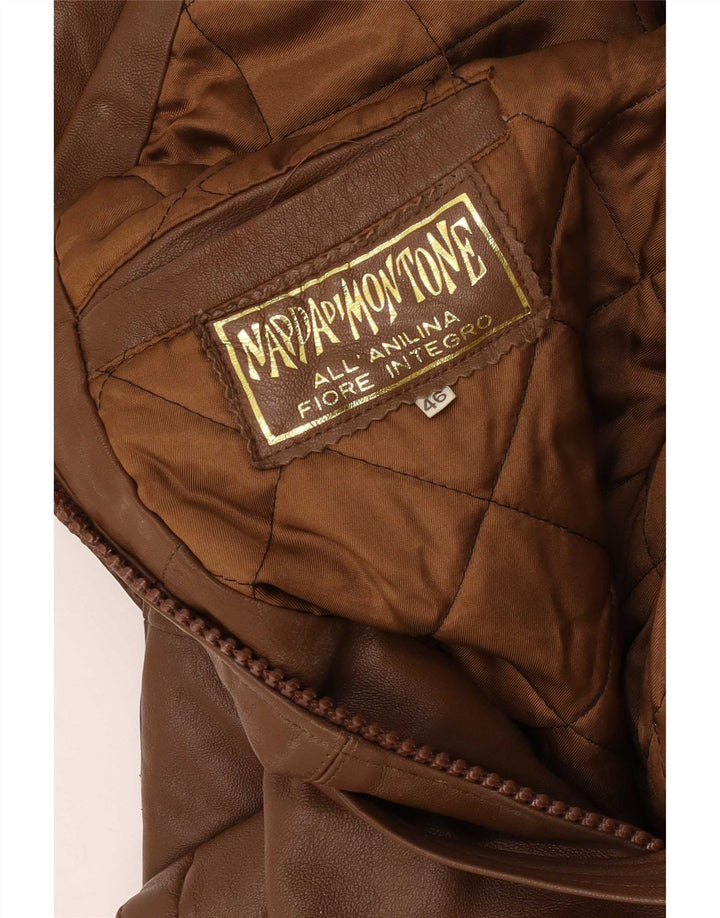 Vintage Herren Lederjacke IT 46 Small Brown
