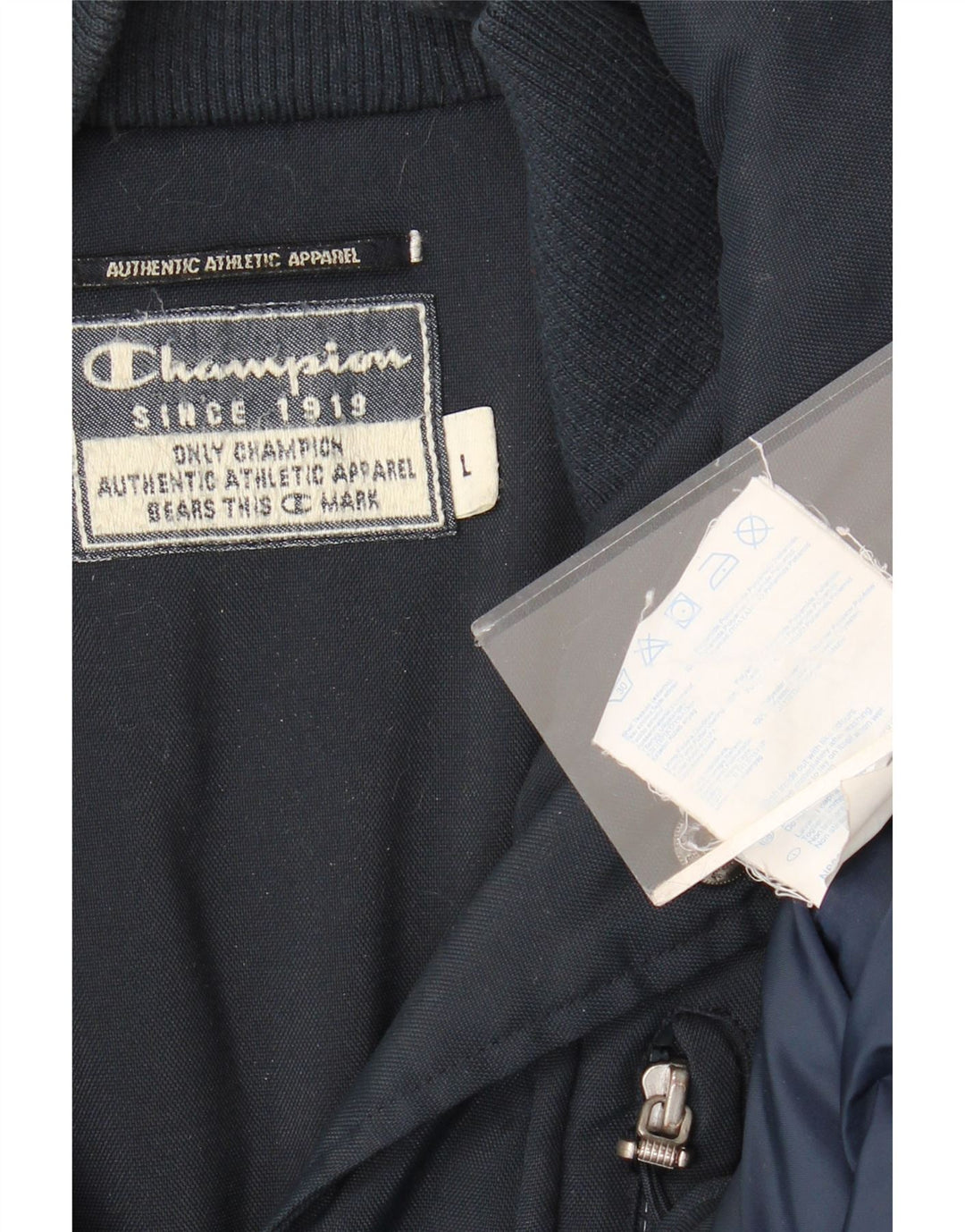 Champion Herren-Windbreaker-Jacke, UK 40, Größe L, Marineblau, Polyamid