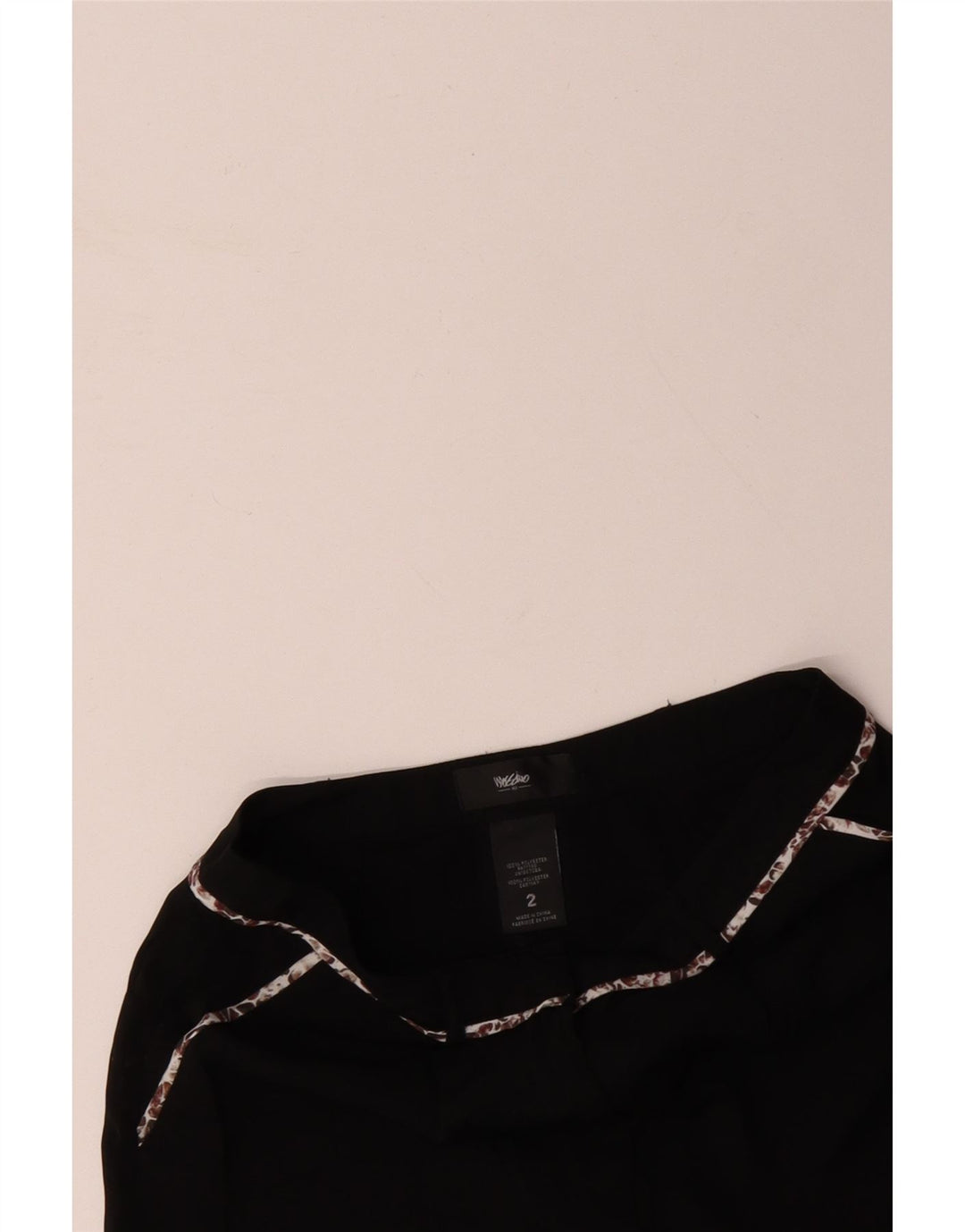 MOSSIMO Damen Chino-Shorts US 2 XS W28 Schwarz Polyester