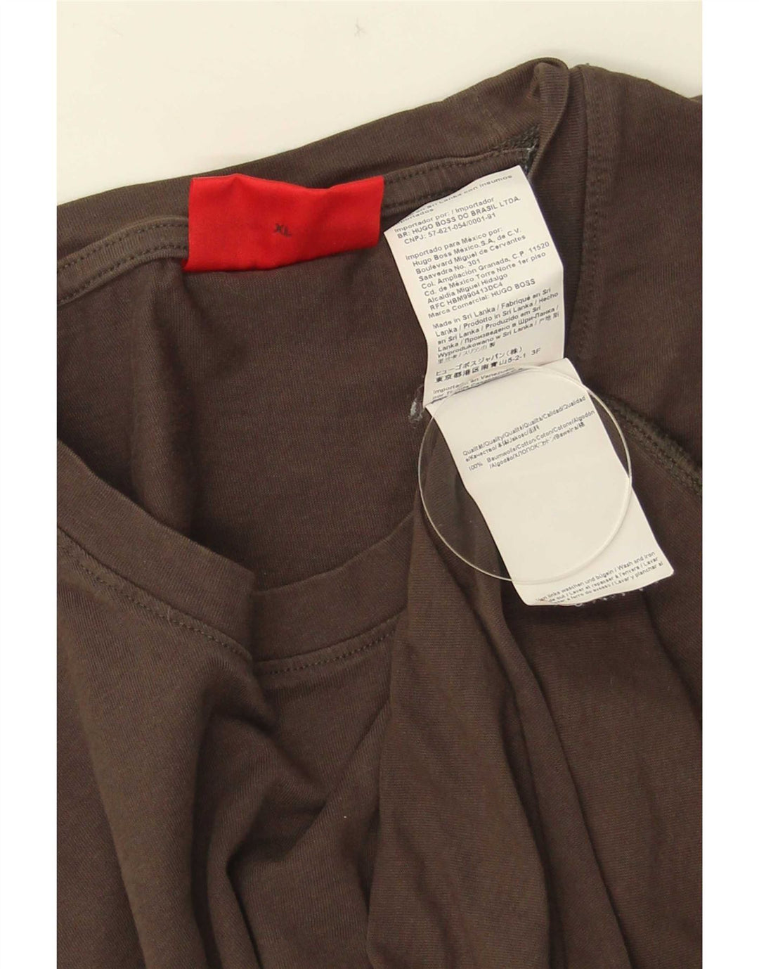 Hugo Boss Herren T-Shirt Top XL Grau Baumwolle
