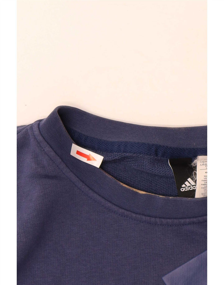 Adidas Damen Graphic Oversized Sweatshirt Pullover UK 16/18 Large Marineblau
