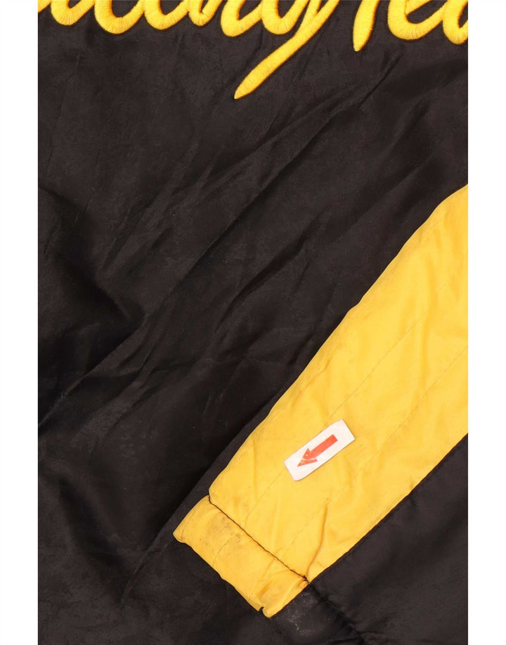 Vintage Herren-Windbreaker-Jacke mit Grafik, Größe 56/58, 3XL, Schwarz, Farbblock