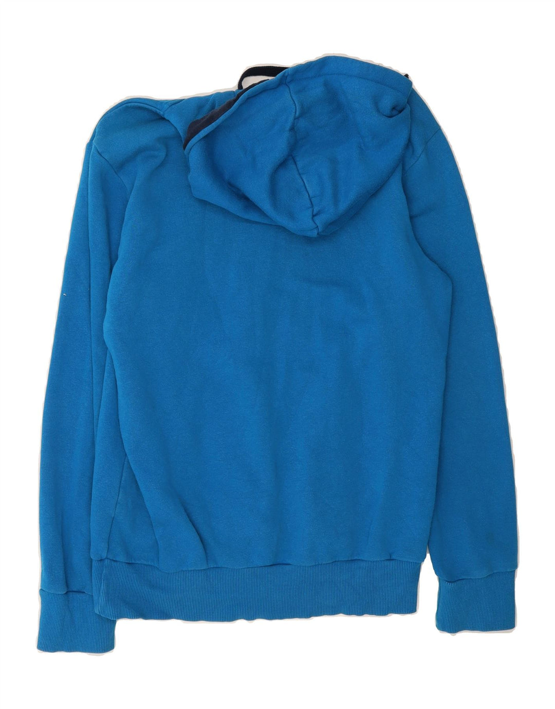 REEBOK Mens Graphic Hoodie Jumper Small Blue Cotton Vintage Reebok and Second-Hand Reebok from Messina Hembry 