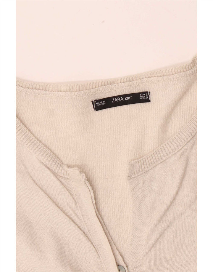 Zara Womens Cardigan Sweater UK 8 Small Grey