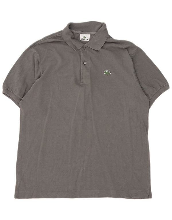 Lacoste Herren-Poloshirt, Größe 5, große graue Baumwolle