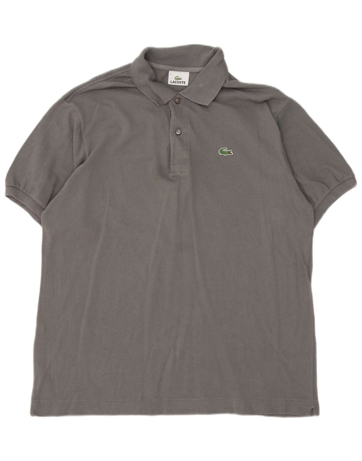 Lacoste Herren-Poloshirt, Größe 5, große graue Baumwolle