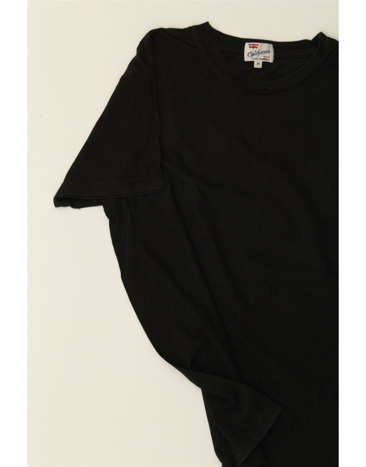 LEVI'S Womens California T-Shirt Top UK 14 Medium Black Vintage Levi's and Second-Hand Levi's from Messina Hembry 