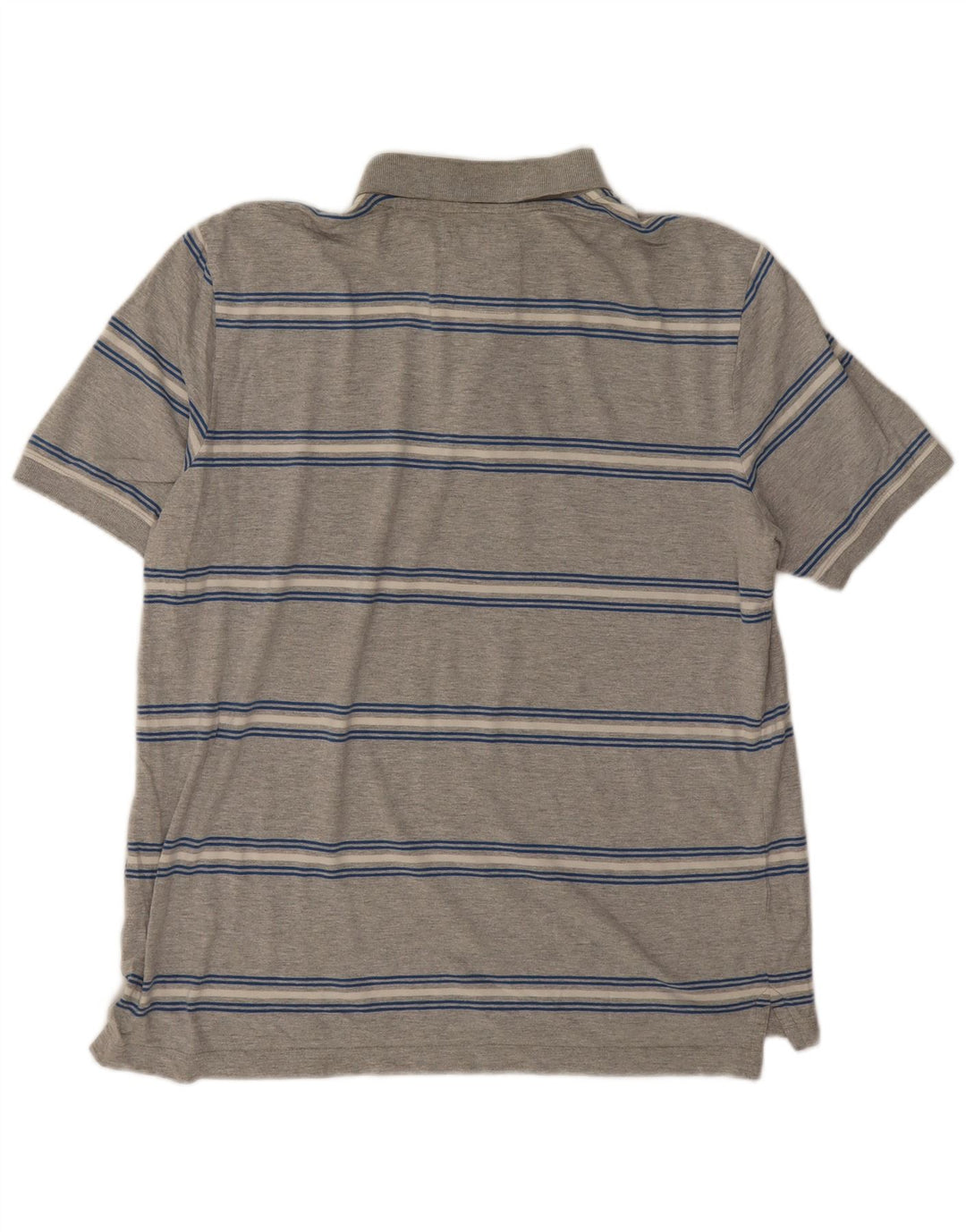 Crew Clothing Herren-Poloshirt aus mittelgrauer, gestreifter Baumwolle