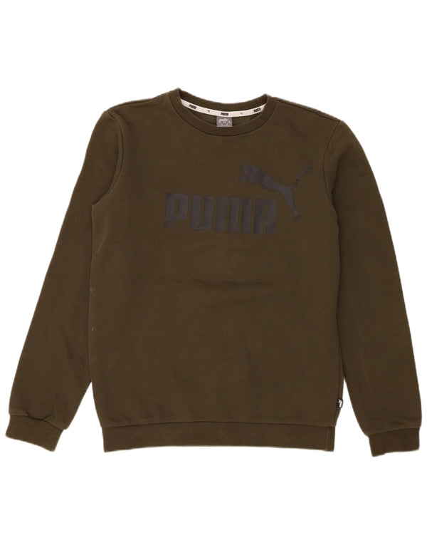 Puma Kapuzenpullover mit Grafik für Jungen, 15–16 Jahre, Khaki, Baumwolle