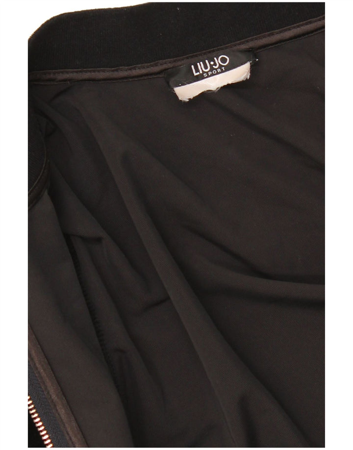 Liu Jo Damen-Jumpsuit aus Samt mit langen Ärmeln, Größe 44, mittelschwarz